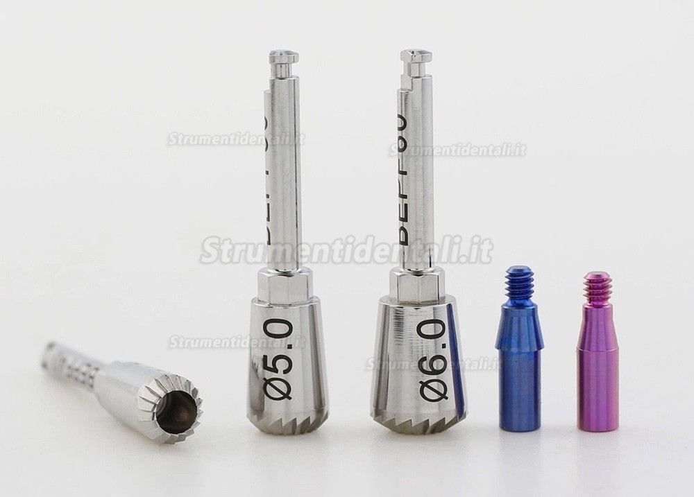 Kit profilore osseo implantare 4.0 5.0 6.0 e kit di viti guida compatibile con Hiossen OSSTEM